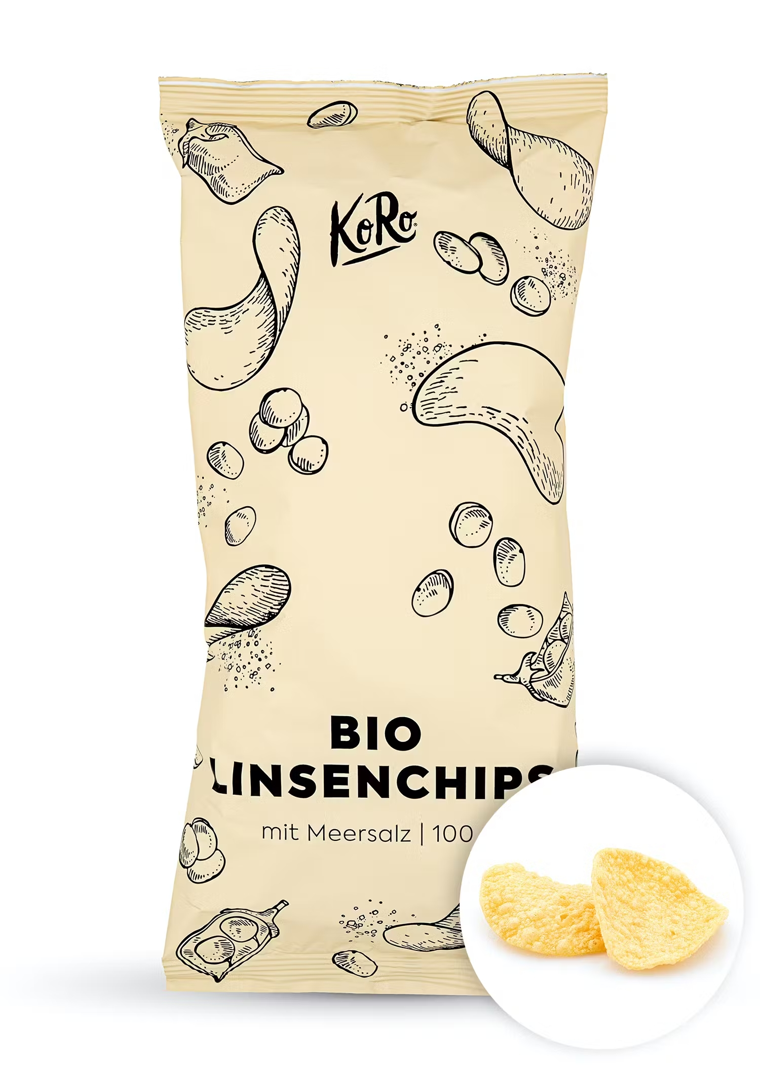 KoRo Bio Linsenchips mit Meersalz (100g)